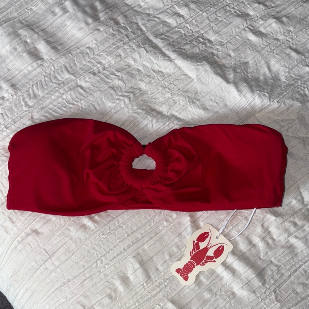 Grey Bandit x Ana Red Strapless Bikini top